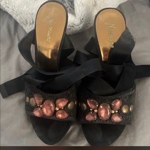 Marciano ballet tie wedges